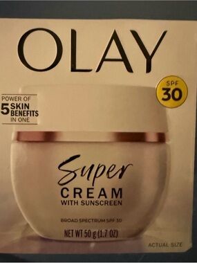 OLAY Super Cream with Sunscreen SPF 30 - White and Gold Accents